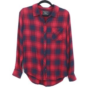 Rails‎ Hunter Shirt Womens XS Red Buffalo Plaid Outdoors Rugged Boho Grunge